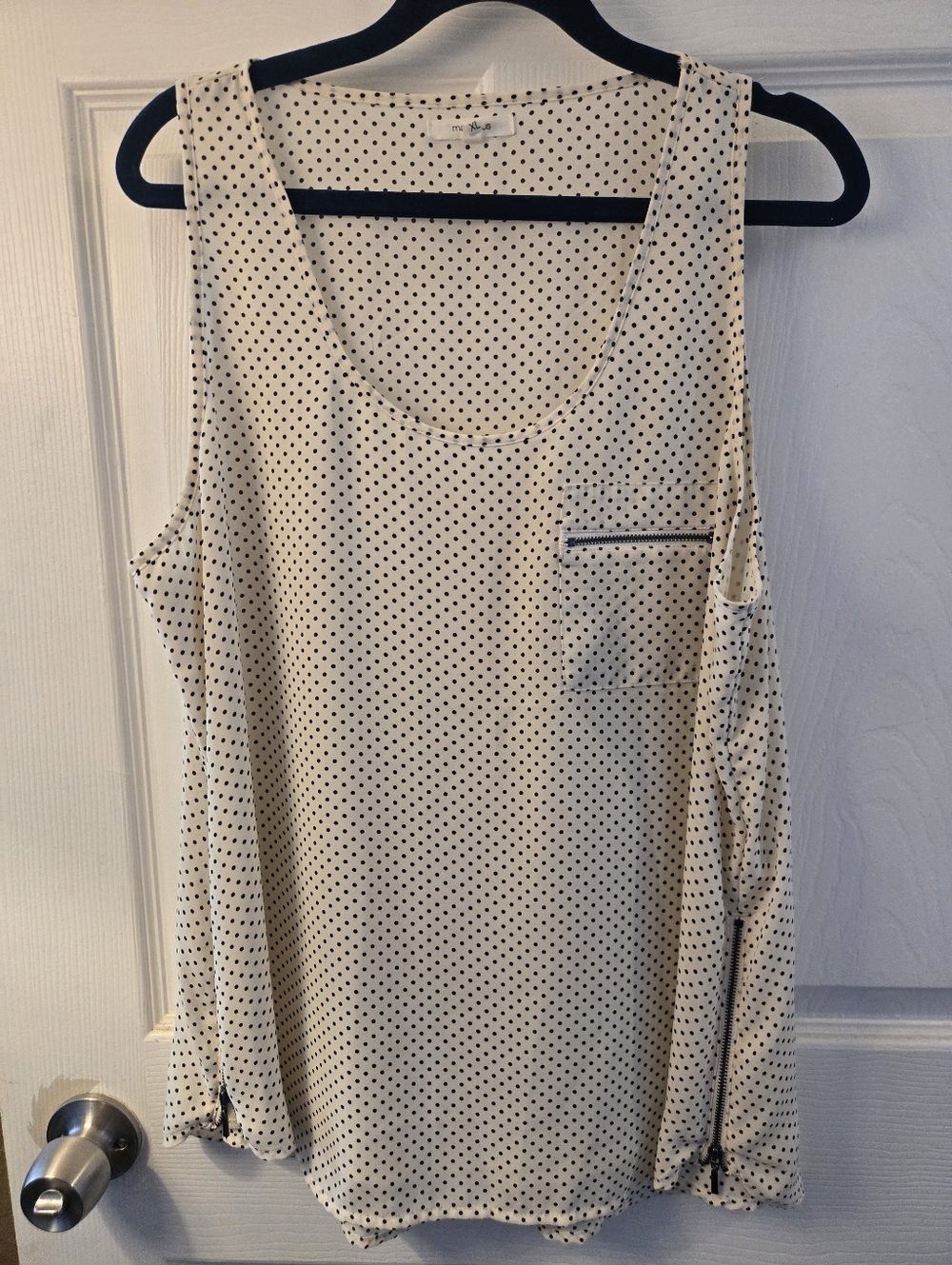 Women's Cream Polka Dot Tank